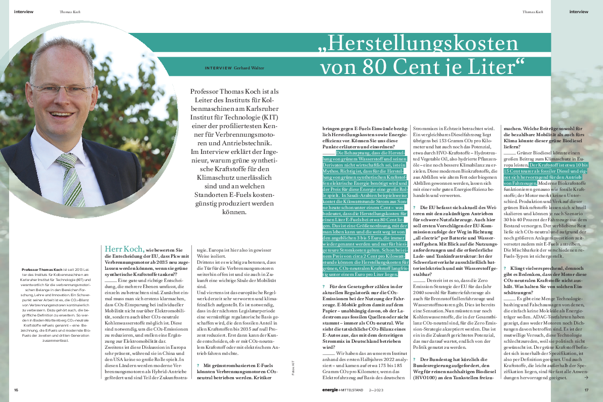 Interview Professor Thomas Koch
